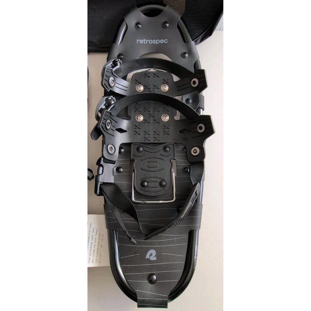 Retrospec Drifter Snowshoes for Unisex - Aluminum Alloy Frames 8"x21" 80-120 Lbs - Picture 3 of 7
